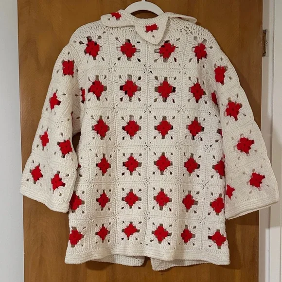 Crochet Granny Square Cardigan - Picture 5 of 5